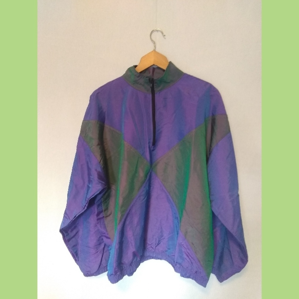Vintage 90s Volley Iridescent Windbreaker Jacket